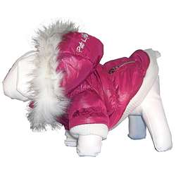 Pet Life Thinsulate Metallic Fashion Parka with Removable Hood 