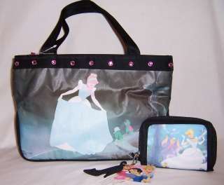 Disney Princesses Princess CINDERELLA PURSE Handbag & Zipper WALLET 