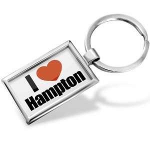 Keychain I Love Hampton region Virginia, United States   Hand Made 