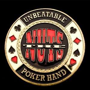 NUTS BRASS POKER CARD GUARD CARD PROTECTOR CHIPS COINS ACCESSORIES UK 