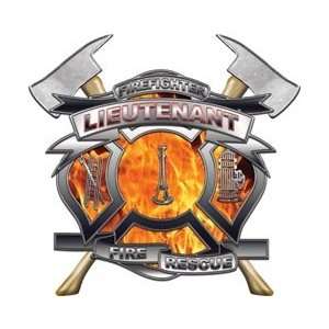   Firefighter Maltese Cross Decal with Axes REFLECTIVE Automotive