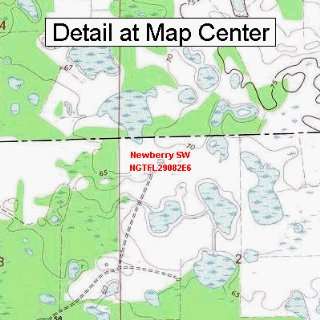   Topographic Quadrangle Map   Newberry SW, Florida (Folded/Waterproof
