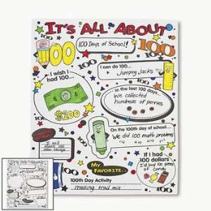  Color Your Own Its All About 100th Day Of School Poster 