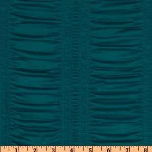  60 Wide Smocked Rayon Blend Jersey Knit Teal Fabric By 