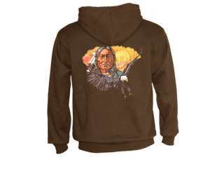 Native American Mens Hoodie indian southwest chief  