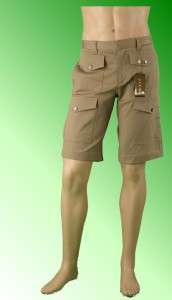 NEW GUCCI MENS BEIGE COTTON STRETCH CARGO SHORTS PANTS 44/30  