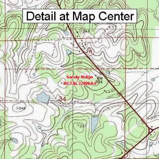  USGS Topographic Quadrangle Map   Sandy Ridge, Alabama 