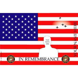 Marine Corps Remembrance USA Desk Flag
