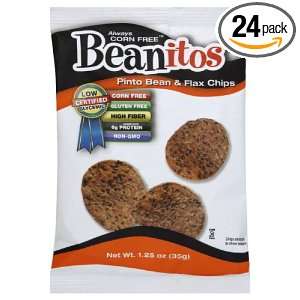 Beanitos Pinto Bean Chips, Flax Seed, 1.25 Ounce (Pack of 24)  