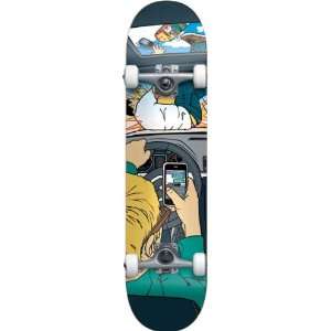  Almost Accidental Text Complete Skateboard, Grey, FUL8.0 