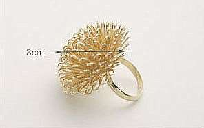 Lots 60Pcs Golden Flower Metal Rings  