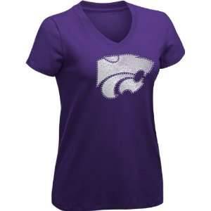  Kansas State Wildcats Womens Purple Nikki Relaxed Fit V 