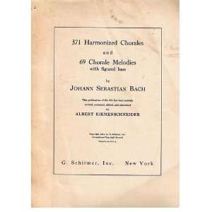   Harmonized Chorales and 69 Chorale Melodies with figured Bass. Books