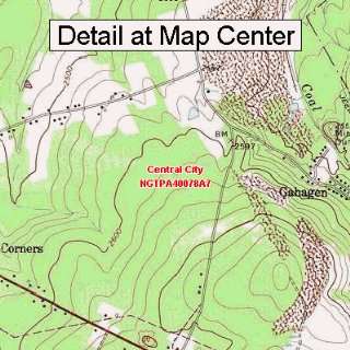  USGS Topographic Quadrangle Map   Central City 