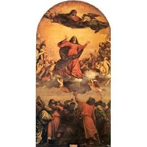   Titian   Tiziano Vecelli   24 x 46 inches   The Assumption of Virgin