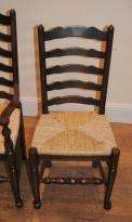 Solid Oak Pad Foot Ladderback Kitchen Chairs  