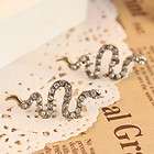 The shining Vintage Diamante Realistic and Sensitive Snake Earrings 