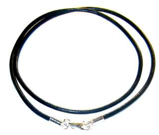 22 inches BLACK LEATHER CORD Necklace   2.5mm