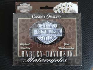 HARLEY DAVIDSON COLLECTIBLE TIN +2 DECKS OF CARDS NIB  