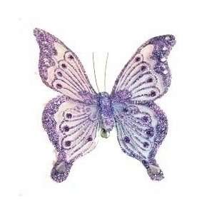  Sheer/Glitter Swallowtail Butterfly 5.5   Purple Arts 