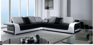 Italian Leather Living Room Sectional Sofa  