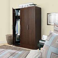 akadaHOME Walnut 72 inch Wardrobe Cabinet  