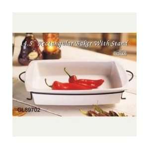  Rectangular Square Tray With Stand REDGL89702 Kitchen 