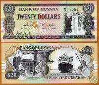 Guyana, 20 dollars, 1996, P 30, UNC  