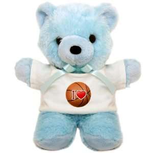  Teddy Bear Blue I Love Basketball 