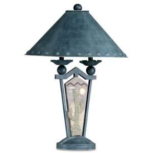 Candelabra Table Lamp W/desert Image