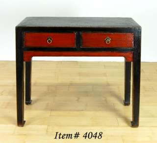 MING STYLE BLACK RED LACQUER DESK Table Entry Stand  