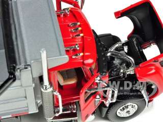 Brand new 164 scale diecast model car of Mack Granite Dump Truck Red 