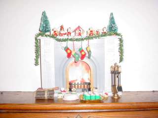 Barbie size furniture CHRISTMAS FIREPLACE diorama FOOD accessories RL 