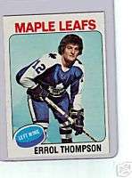 1975/76 Topps #114 Errol Thompson Maple Leafs NM  