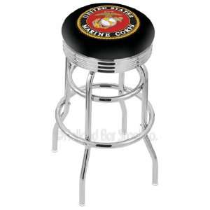  25 Marines Counter Stool   Swivel With Ribbed Double Ring 