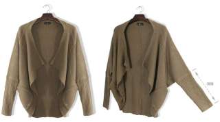   Batwing Loose Long sleeve Sweater Knit Cardigan Coat Wrap Cape Gxc