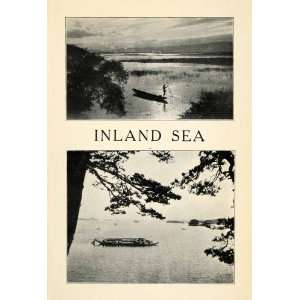  1912 Print Seto Inland Sea Japan Fishing Boats Calm 