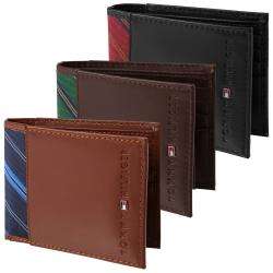 Tommy Hilfiger Mens Bi Fold Passcase Wallet w/ Ribbon  