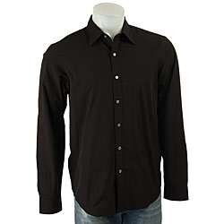 DKNY Mens Black Button down Shirt  