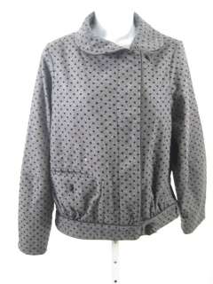   gray black dotted wool jacket blazer in a size 0 this jacket has