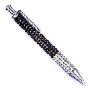  Jet Black Swarovski Crystal Ball point Pen Jewelry