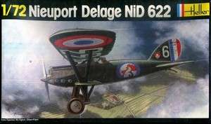Heller 30s Nieuport Delage NiD 622 Biplane Fighter Kit  