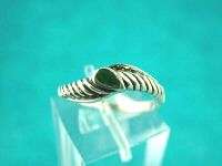 925 Solid Sterling Silver Malachite Size 6 + Pouch Free Ship Addl 