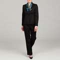 Le Suit Womens Black Three button Pant Suit