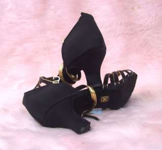 New Womens lady Satin Knot ballroom latin dance shoes 2 colors 