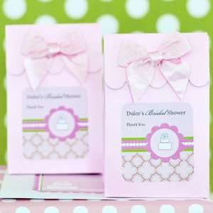  Personalized Pink Cake Themed Candy Bags