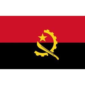    5 ft. x 8 ft. Angola Flag for Outdoor use Patio, Lawn & Garden