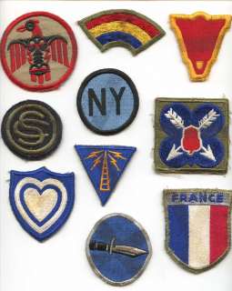 WWII Patch Collection mostly US Army including Tank Destroyer Airborne 