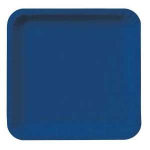  Navy Blue Square Paper Plates, 7 inch Deep Dish 18 Per 