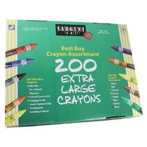 Sargent Art Jumbo Crayon Set   200 Crayons 